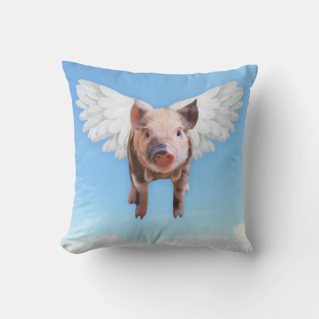 När Grisar fylls i rutnätskorgen Kudde (Framsida)