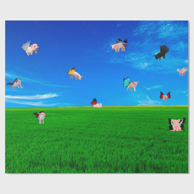 När Grisar utför omformning Pappert Presentpapper (Platt)