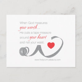 När Gud mäter din värdighet Vykort