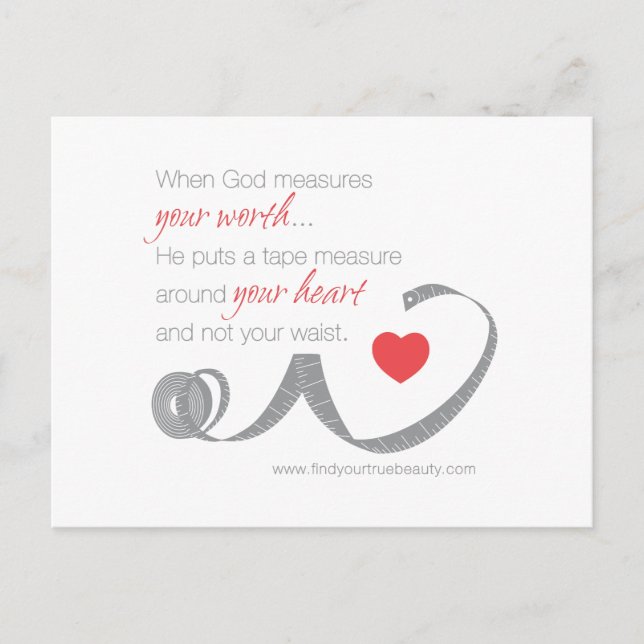 När Gud mäter din värdighet Vykort (Framsida)