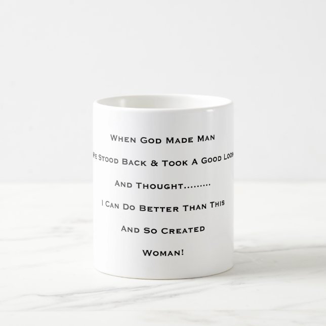 "När Gud skapade mannen" Kaffemugg (Center)