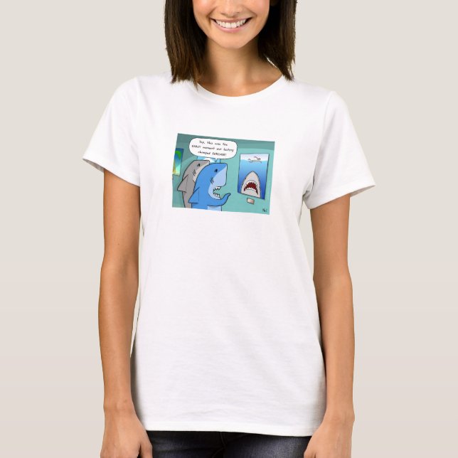 När hajhistorik ändrades White T-Shirt (Framsida)