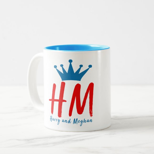 När Harry mötte Meghan Två-Tonad Mugg (Framsida vänster)