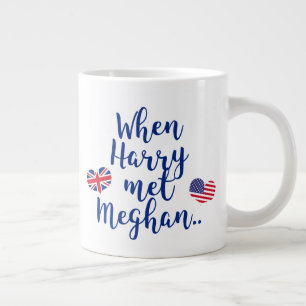 När Harry träffade Meghan ROLIGT ROYAL BRÖLLOP Jumbo Mugg