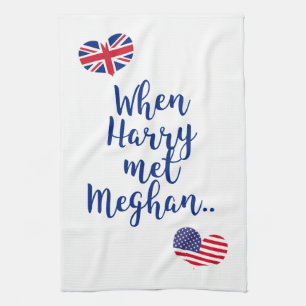 När Harry träffade Meghan   ROLIGT ROYAL BRÖLLOP Kökshandduk