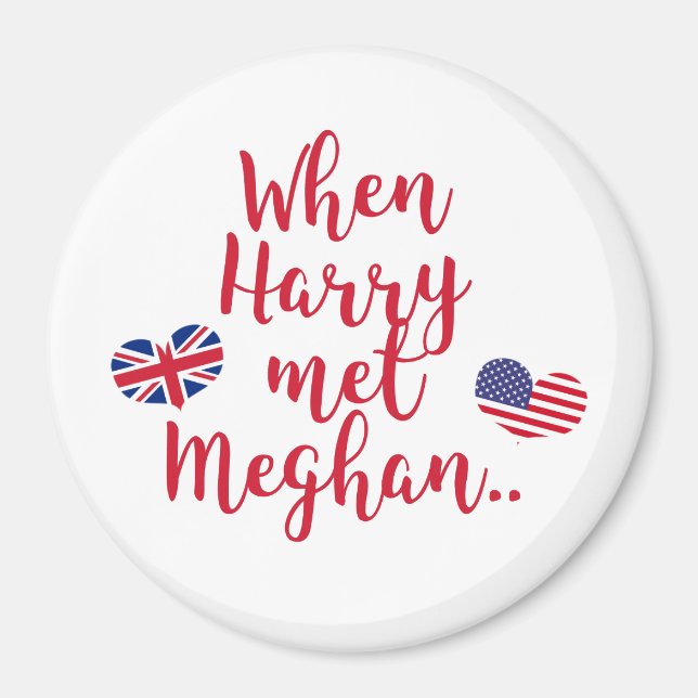 När Harry träffade Meghan | ROLIGT ROYAL BRÖLLOP Magnet (Framsidan)