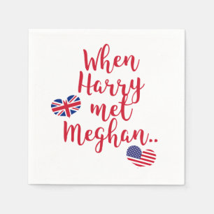 När Harry träffade Meghan   ROLIGT ROYAL BRÖLLOP Pappersservett