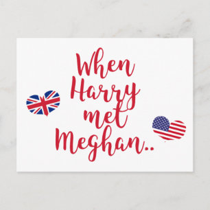 När Harry träffade Meghan ROLIGT ROYAL BRÖLLOP Vykort