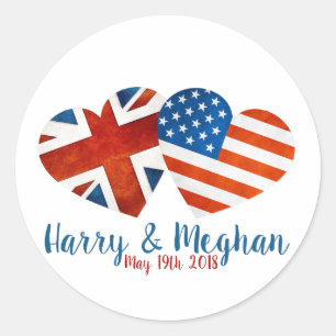 När Harry träffade Meghan Runt Klistermärke
