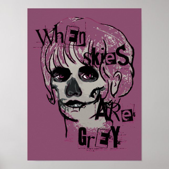 när himlar är grått skelett poster (Framsidan)