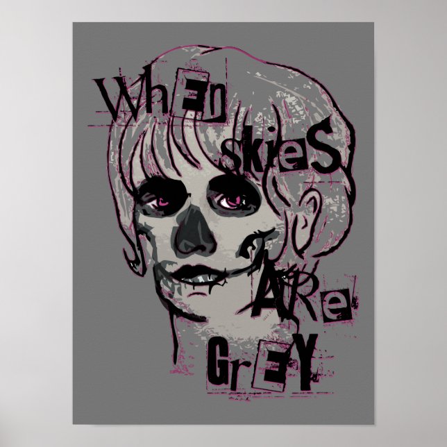 när himlar är grått skelett poster (Framsidan)