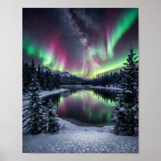 När himlen målar sig själv i himmelskt eld poster