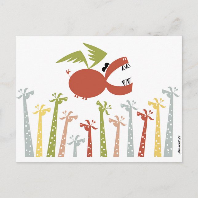 När Hippos flyger Vykort (Framsida)