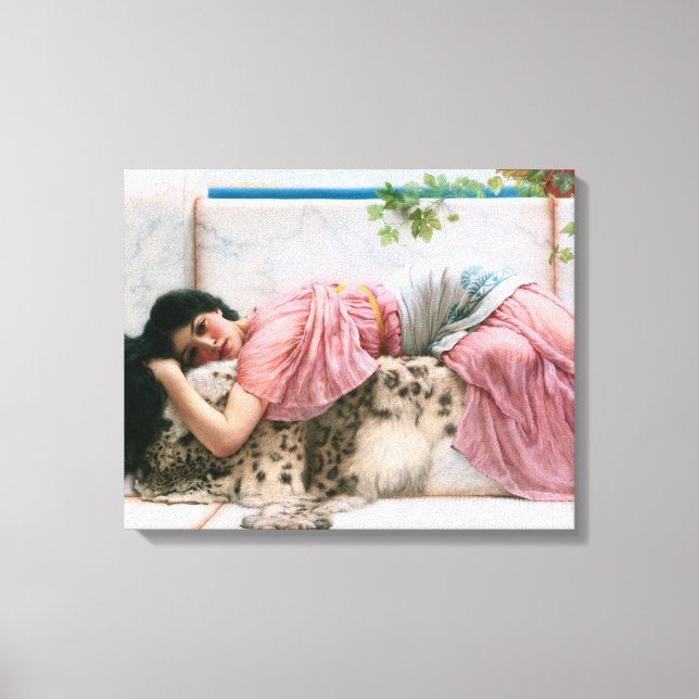När hjärtat är ungt av John William Godward Canvastryck (Framsida)