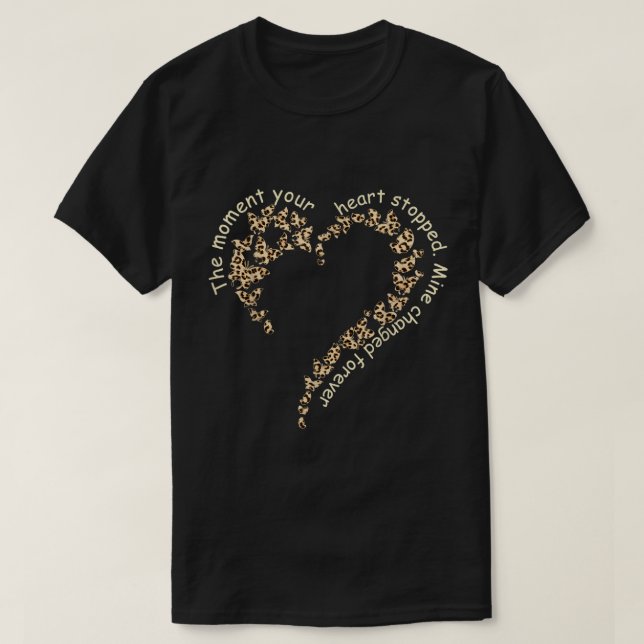 När hjärtat stoppade minan förändrades t shirt (Design framsida)