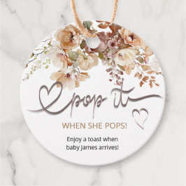 När hon slår på Blommigten babyskor Gåvor Etiketter