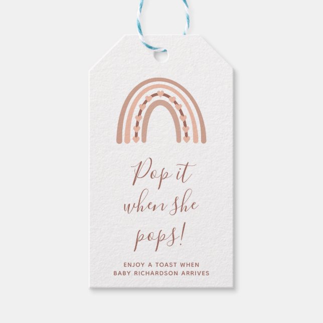 När hon slår  regnbåge presentetikett (Framsidan)