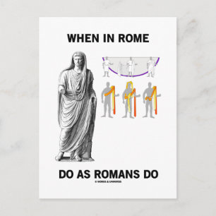 När i Rom gör som romer gör (Toga Clothing) Vykort