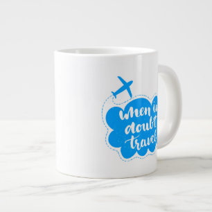 När i tveksamheter, resa moln jumbo mugg