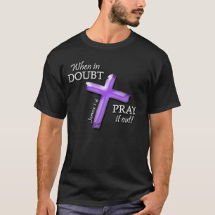 När i tvivel. (Purpurfärgad) mörk T-shirt