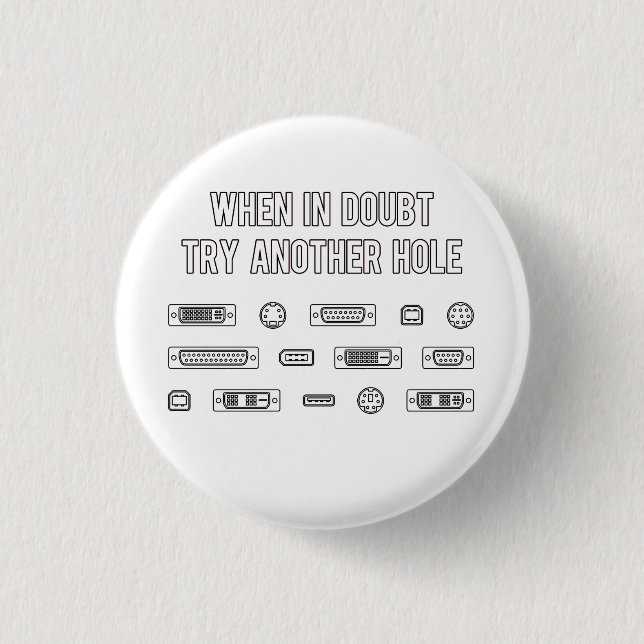 När i tvivelförsök ett annat datorporthål knapp (Framsida)