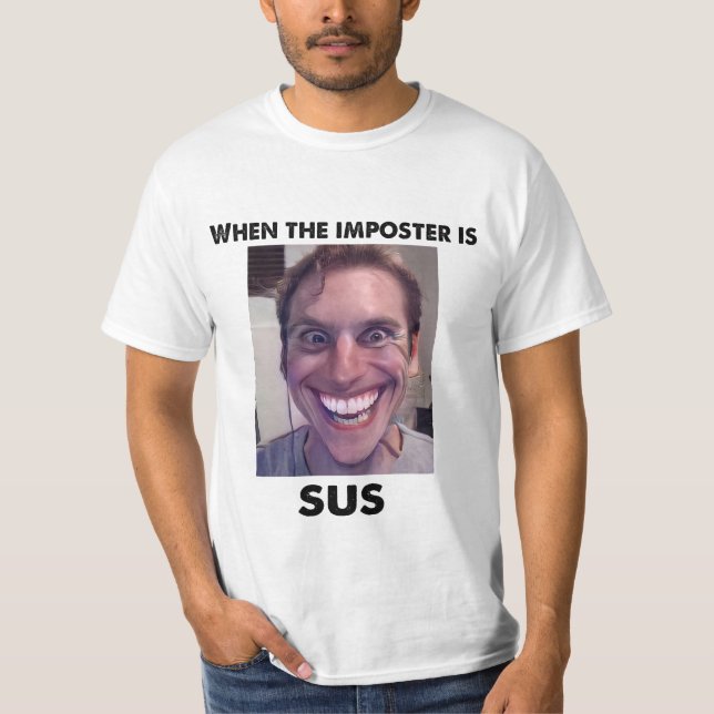 När imaffischen är mot! Amogus Meme T Shirt (Framsida)