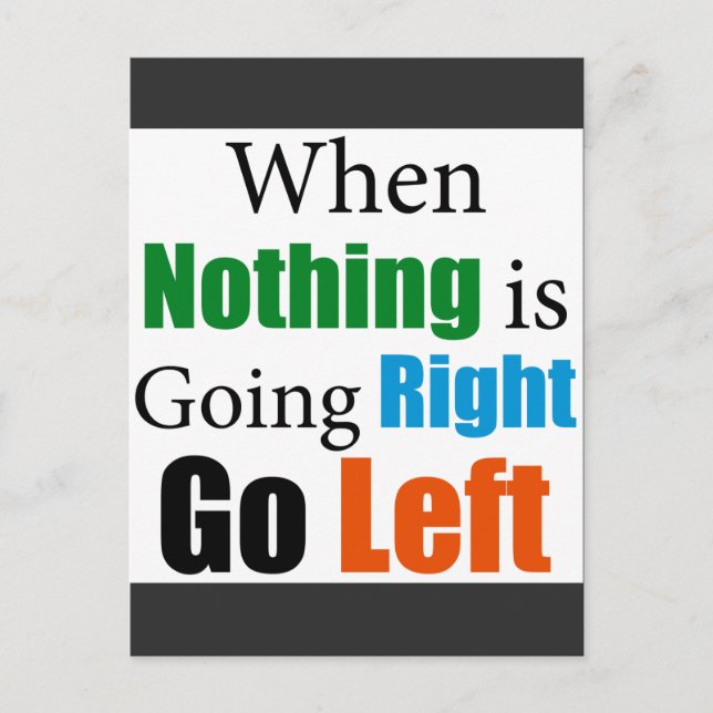 När ingenting går Höger Vykort (Framsida)