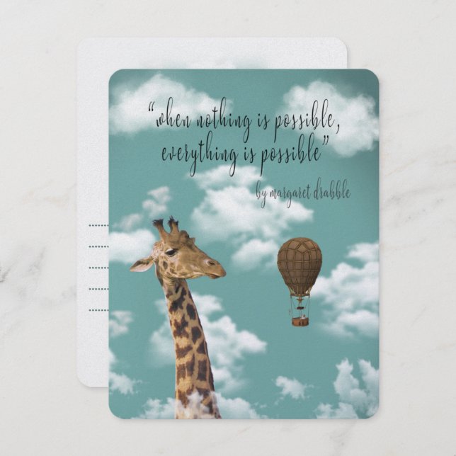 När inget är säkert är allt möjligt att citera julkort (Fram/baksida)