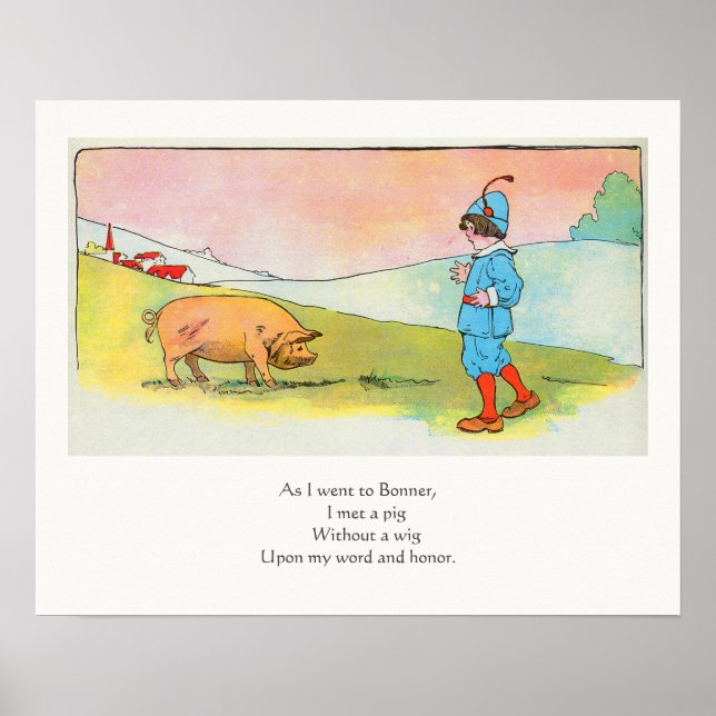 När jag åkte till Bonner träffade jag en Gris - Nu Poster (Framsidan)