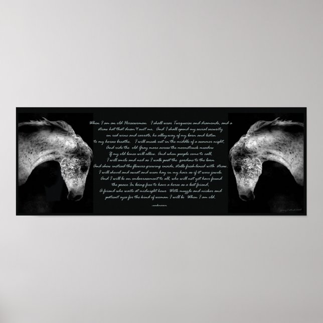 När jag är en gammal Horsewomen-utskrift Poster (Framsidan)