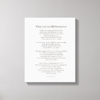 När jag är gammal hästkvinna III Canvastryck