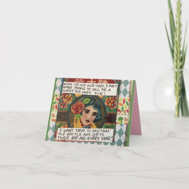 När jag är gammal och grått vill jag inte ha folk kort (Framsida)