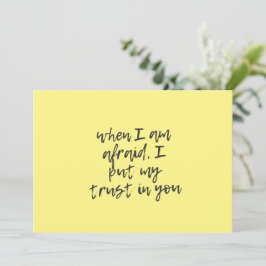När jag är rädd%2C sätter jag min tillit till dig Inbjudningar