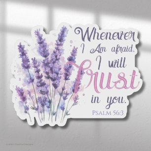 När jag är rädd ska jag lita på - Psalm 56:3 Klistermärken