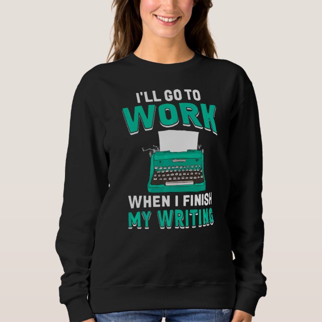 När jag Avslutar Bok skrivprogramsförfattardiagram T Shirt (Framsida)