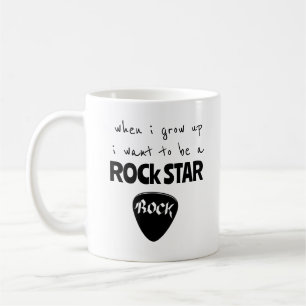 När jag blir stor Rockstjärna Kaffe Mugg