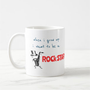 När jag blir stor Rockstjärna Kaffemugg