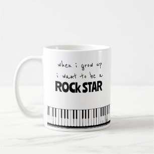 När jag blir stor Rockstjärna Kaffemugg