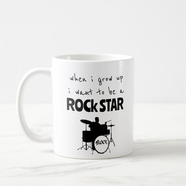 När jag blir stor Rockstjärna Kaffemugge Kaffemugg (Vänster)