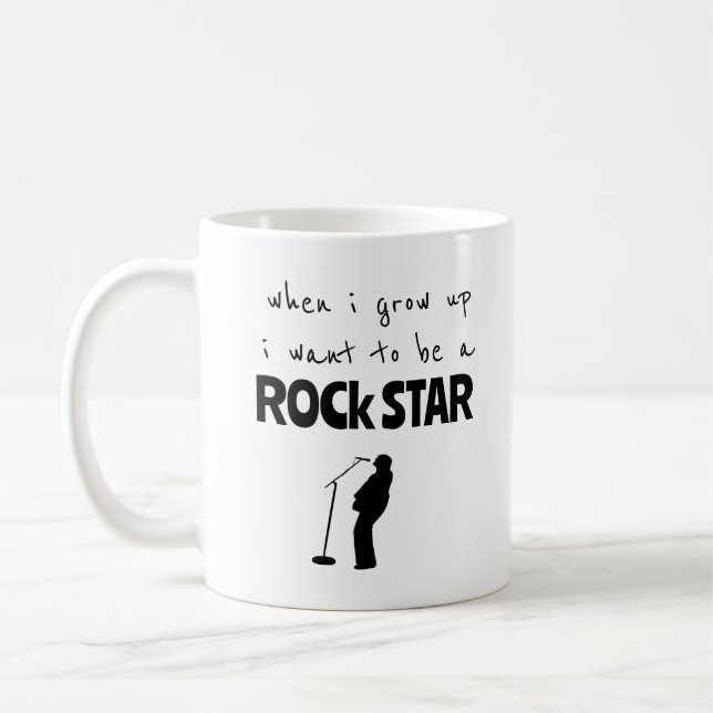 När jag blir stor Rockstjärna kaffemugge Kaffemugg (Vänster)