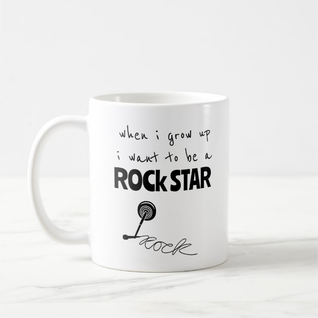 När jag blir stor Rockstjärna kaffemugge Kaffemugg (Vänster)