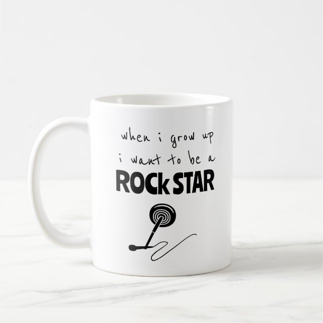 När jag blir stor Rockstjärna kaffemugge Kaffemugg (Vänster)