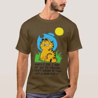 När jag dör får jag Garfield Garfield cowboy T Shirt