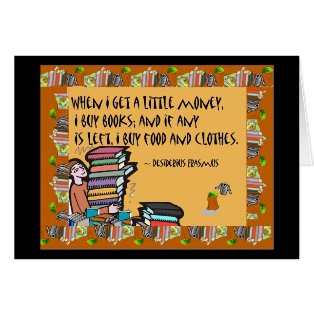 När jag får lite pengar, bokar I-köp Hälsningskort (Framsidan Horizontal)