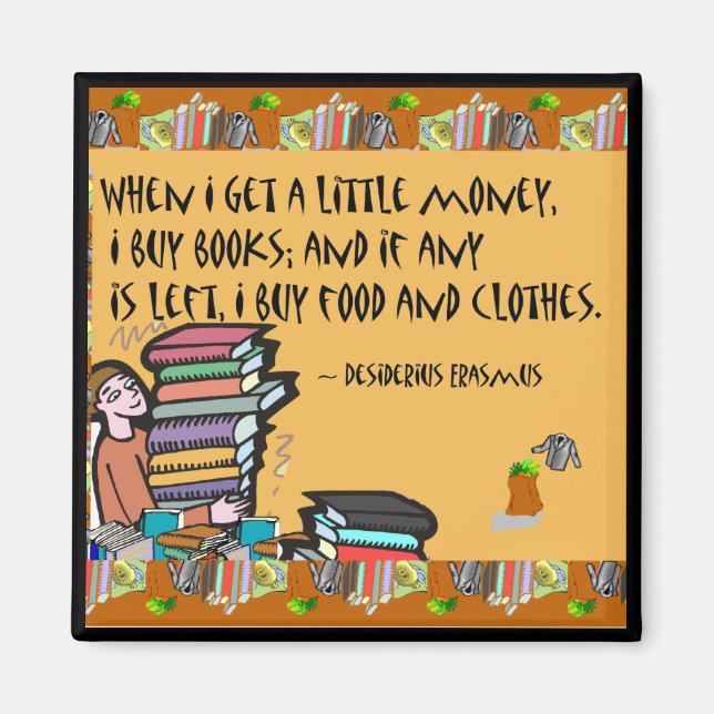 När jag får lite pengar köper jag bokar magnet (Framsidan)