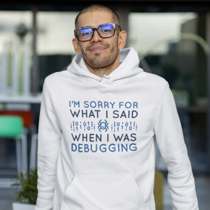 När jag felsökte hoodie