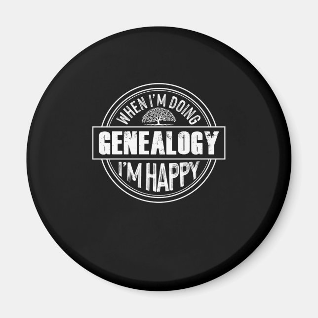 När jag gör genealogy Family Historian Gift Magnet (Framsidan)