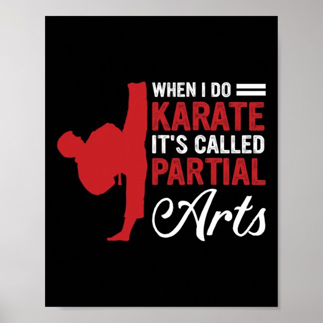 När jag gör karate kallas det för partiell konst 4 poster (Framsidan)