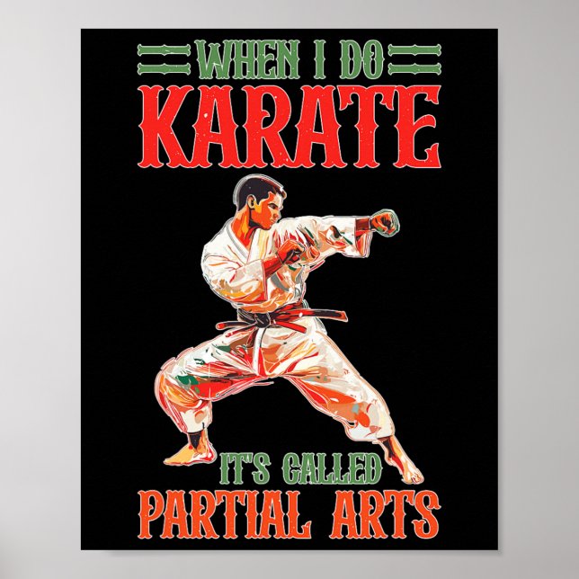 När jag gör karate kallas det för partiell konstam poster (Framsidan)