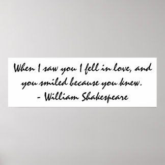 När jag såg dig föll jag i kärlek poster